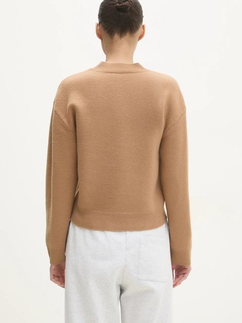 A.P.C. sweter wełniany Pull Esther damski kolor brązowy WVBDK-F23373