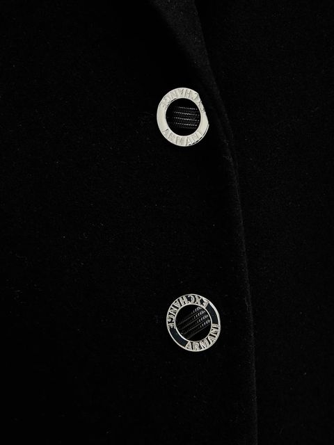 Armani Exchange płaszcz z dodatkiem wełny kolor czarny XW000716 AF16206