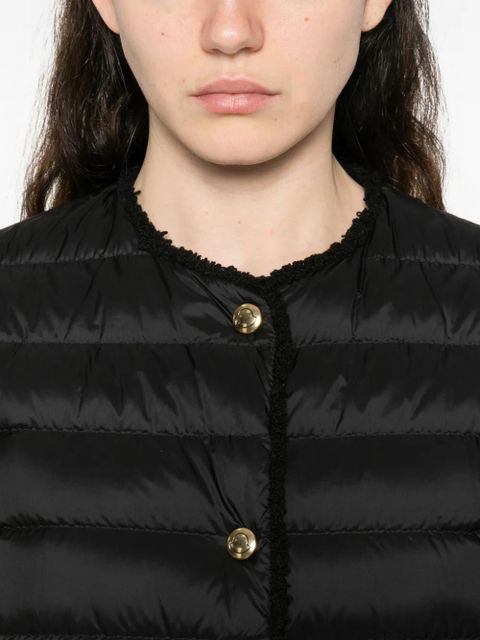 Moncler Fleurs button quilted jacket - Black