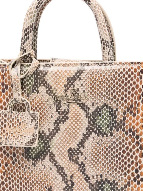 MC2 Saint Barth snake effect top handle tote bag - Neutrals