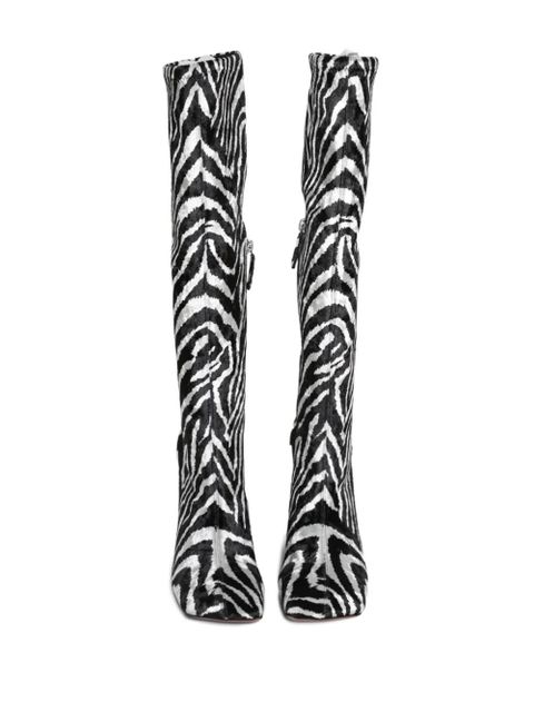 Amina Muaddi 95mm Marine boots - White