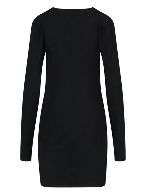 The Attico asymmetric V-neck mini dress - Black - zdjęcie produktu nr 2