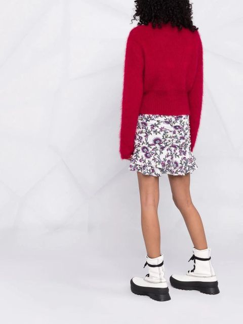 Isabel Marant Milendi floral mini skirt - White