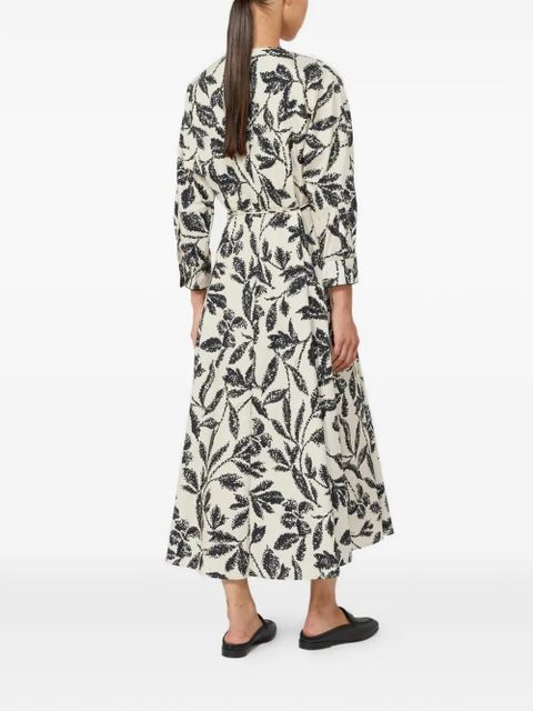 Max Mara floral-print midi dress - Neutrals
