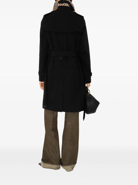 Burberry double-breasted cotton coat - Black