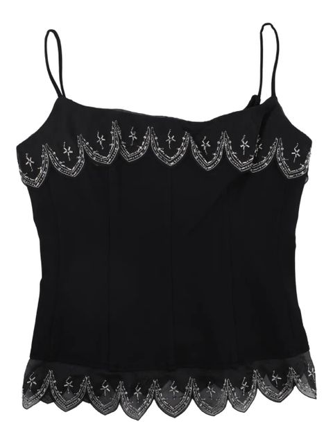 STAUD Colette scalloped top - Black - zdjęcie produktu nr 1