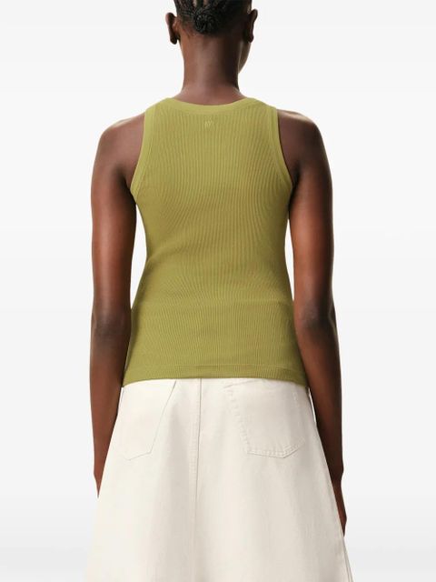 AMI Paris ami de coeur ribbed tank top - Green