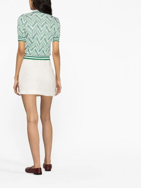 Casablanca terry cloth mini skirt - White