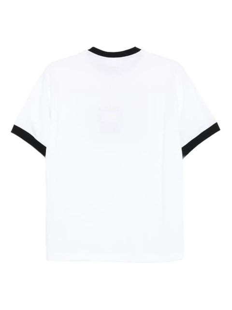 GCDS graphic-print ringer T-shirt - White