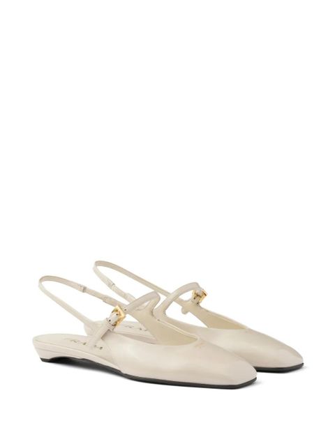 Prada leather slingback ballerinas - Neutrals