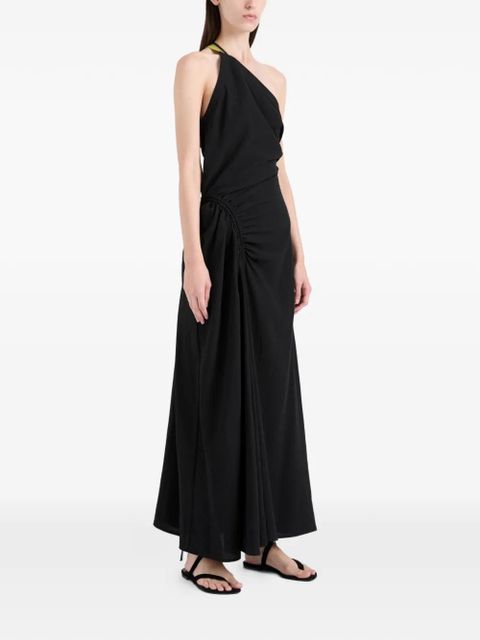 Proenza Schouler Sirena one-shoulder ruched maxi dress - Black