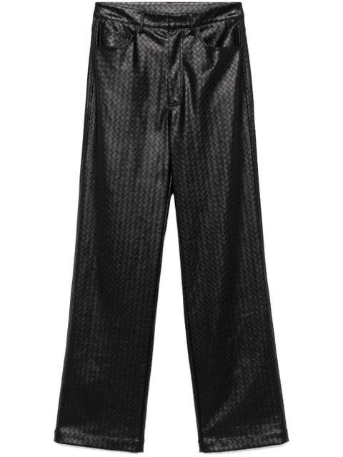 ROTATE BIRGER CHRISTENSEN braided straight-leg trousers - Black - zdjęcie produktu nr 1