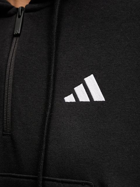 adidas bluza Essentials 3-Stripes damska kolor czarny z kapturem z aplikacją JN1956 - zdjęcie produktu nr 2