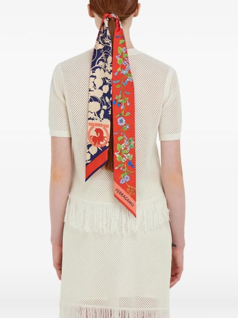 Ferragamo pegasus print bandeau - Red