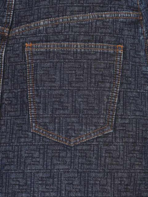 FENDI quilted five-pocket skirt - Blue