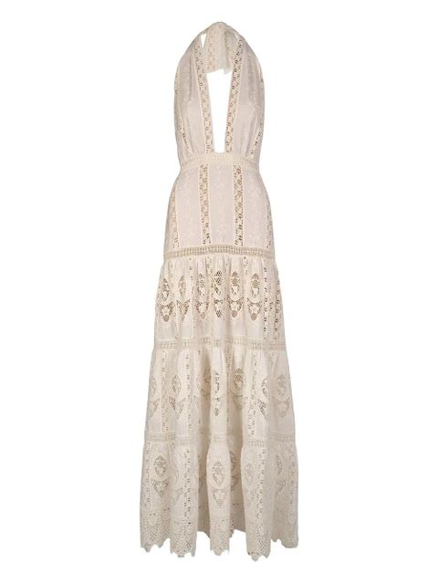 Johanna Ortiz Luz Tropical halter-neck maxi dress - White - zdjęcie produktu nr 1