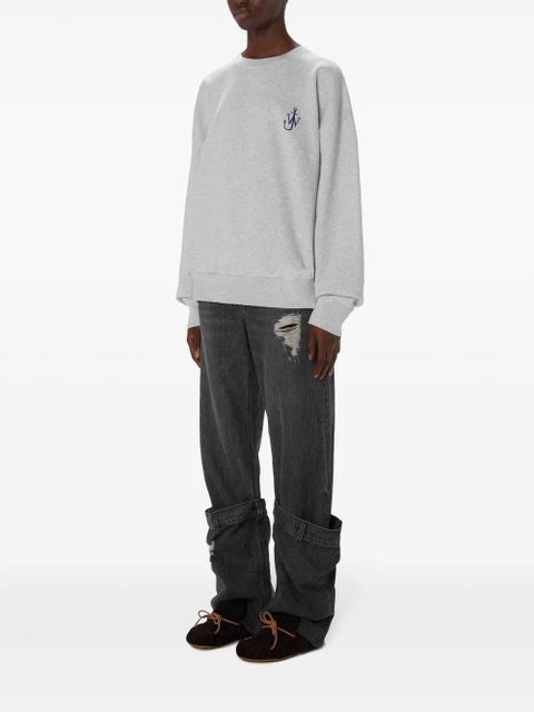 JW Anderson graphic-print organic cotton sweatshirt - Grey - zdjęcie produktu nr 2