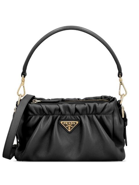 Prada logo-plaque shoulder bag - Black - zdjęcie produktu nr 1