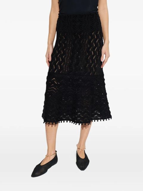 Jil Sander crochet midi skirt - Black - zdjęcie produktu nr 2