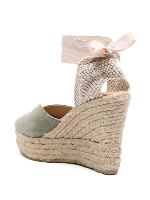 Manebi 110mm suede espadrilles - Green