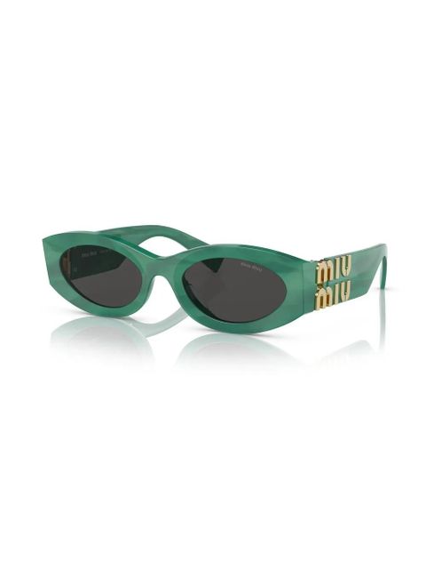 Miu Miu Eyewear Glimpse oval-frame sunglasses - Green - zdjęcie produktu nr 2