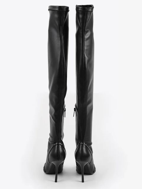 Karl Lagerfeld kozaki SARABANDE damskie kolor czarny na szpilce KL30987