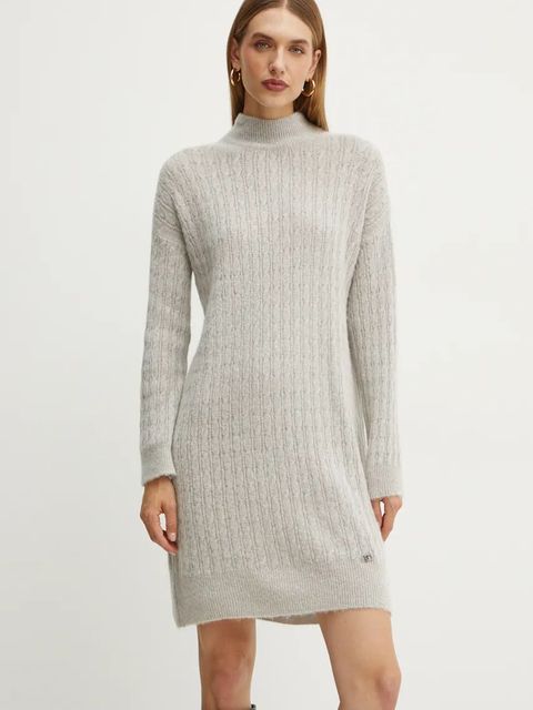 Liu Jo sukienka kolor szary midi prosta WF4534 MA43P