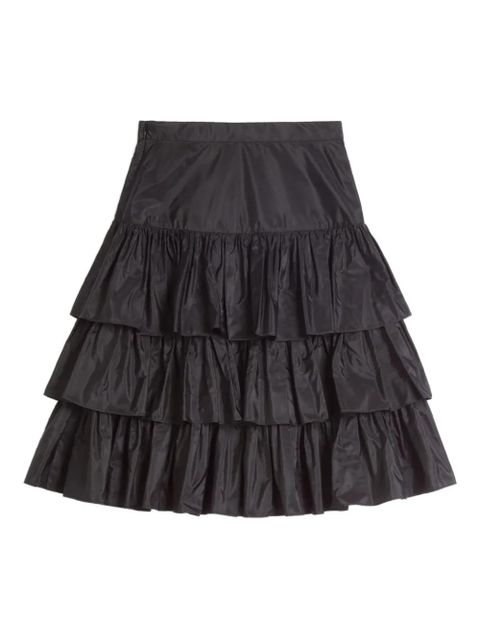 Valentino Garavani ruffled taffeta skirt - Black