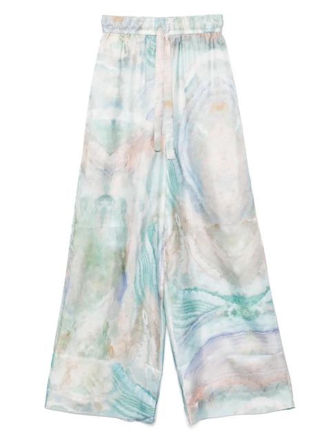 ZIMMERMANN The Illuminate wide-leg trousers - Blue - zdjęcie produktu nr 1