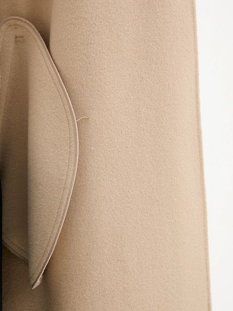 Weekend Max Mara płaszcz wełniany MANU kolor beżowy 2525016021600