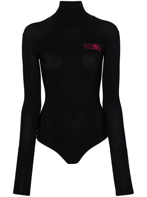 MM6 Maison Margiela numbers-motif bodysuit - Black - zdjęcie produktu nr 1