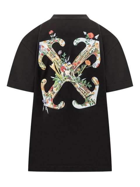 Off-White arrow floral print tee - Black - zdjęcie produktu nr 2