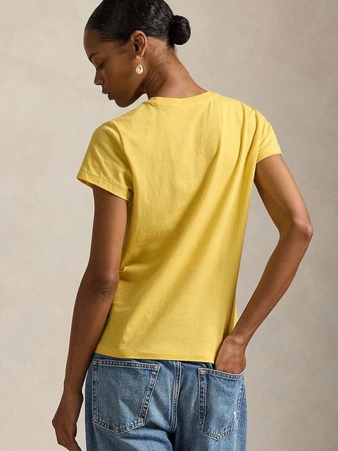 Polo Ralph Lauren t-shirt bawełniany damski kolor żółty 211B14605