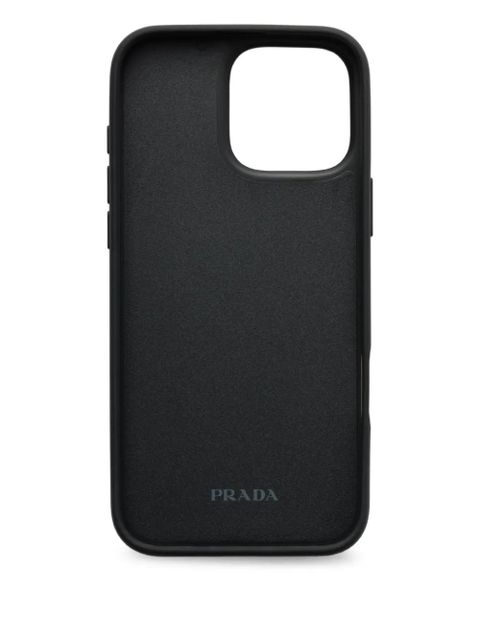 Prada textured cardholder iPhone 16 Pro Max case - Black - zdjęcie produktu nr 2