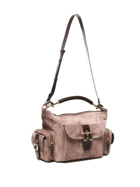 Chloé suede buckle cross-body bag - Neutrals