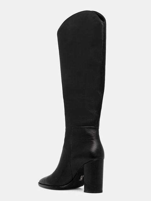 Steve Madden kozaki skórzane Bixby damskie kolor czarny na słupku 11004834