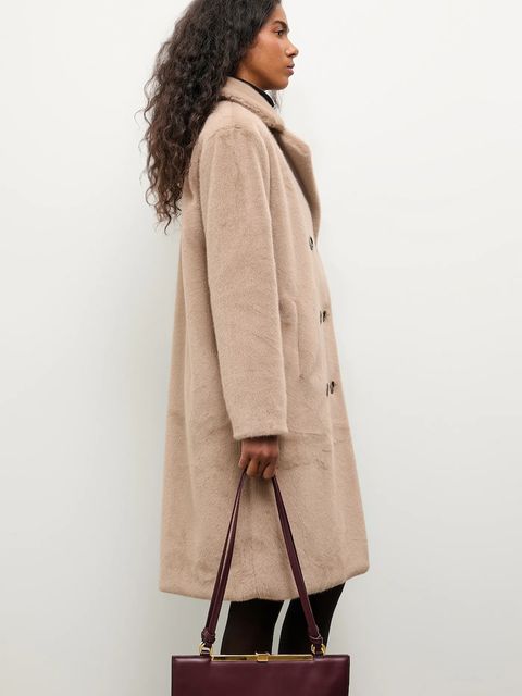 Answear.LAB płaszcz kolor beżowy