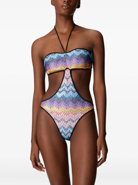 Missoni zigzag-pattern swimsuit - Black