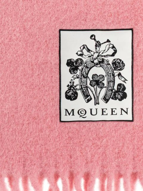 Alexander McQueen wool-blend scarf - Pink