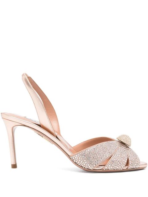 Aquazzura 80mm crystal-embellished pumps - Pink - zdjęcie produktu nr 1