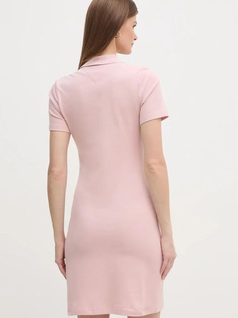 Tommy Hilfiger sukienka kolor różowy mini dopasowana WW0WW43228 - zdjęcie produktu nr 2