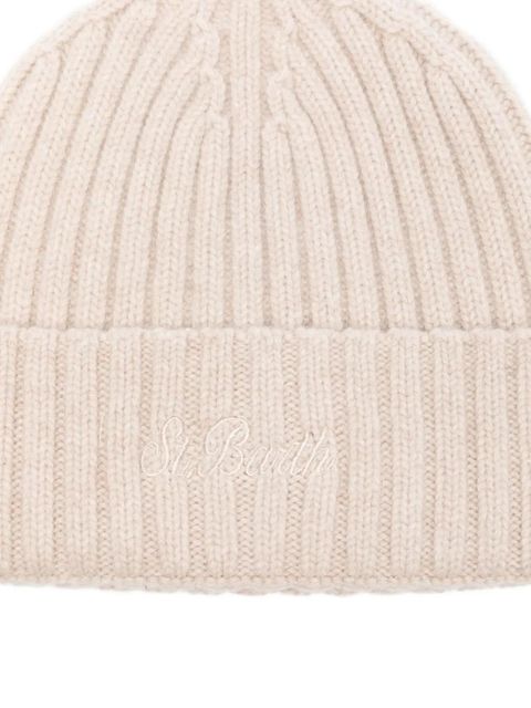 MC2 Saint Barth Wengen embroidered beanie hat - Neutrals