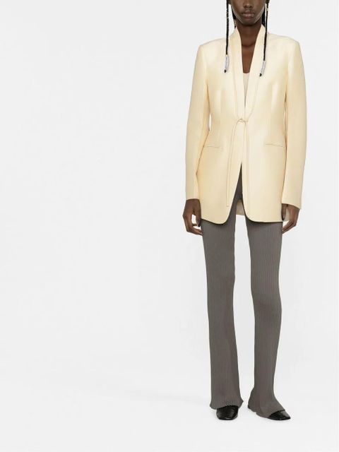 Nanushka ribbed-knit flared trousers - Grey