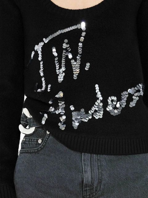 JW Anderson pailette-embellished detail jumper - Black