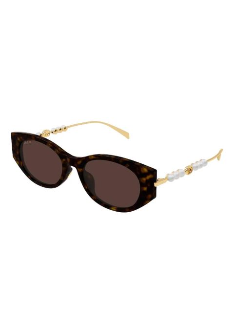 Gucci Eyewear GG1970SA pearl cat-eye sunglasses - Brown - zdjęcie produktu nr 2
