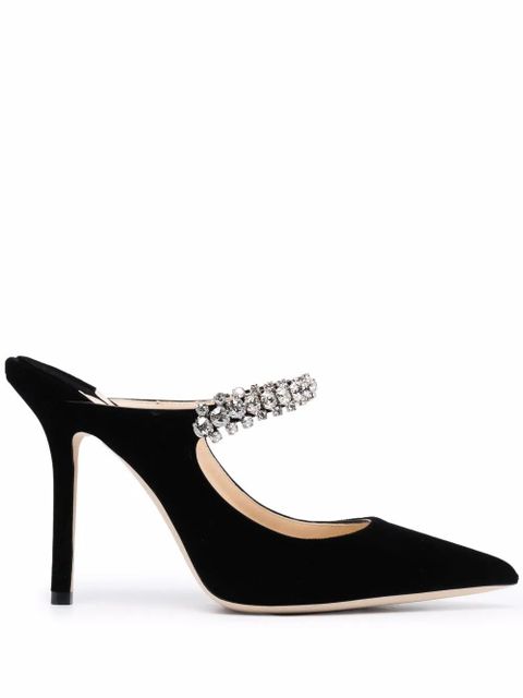 Jimmy Choo BING 100mm pointed mules - Black - zdjęcie produktu nr 1