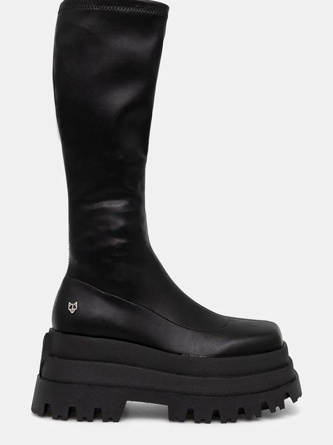 Naked Wolfe kozaki Sin damskie kolor czarny na platformie - zdjęcie produktu nr 1