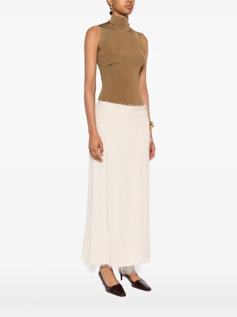 KHAITE high neck top - Brown