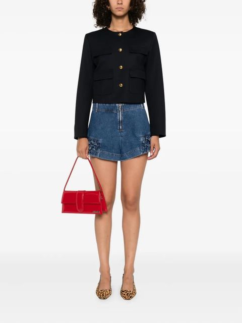 SANDRO ruffled denim shorts - Blue - zdjęcie produktu nr 2