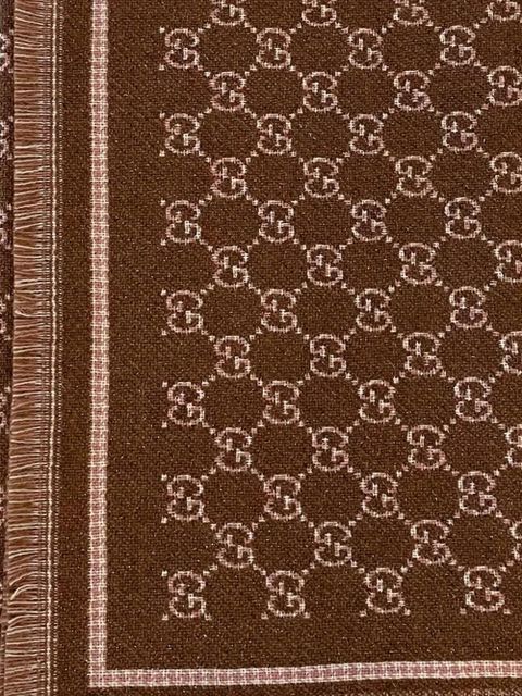 Gucci GG pattern scarf - Brown - zdjęcie produktu nr 2